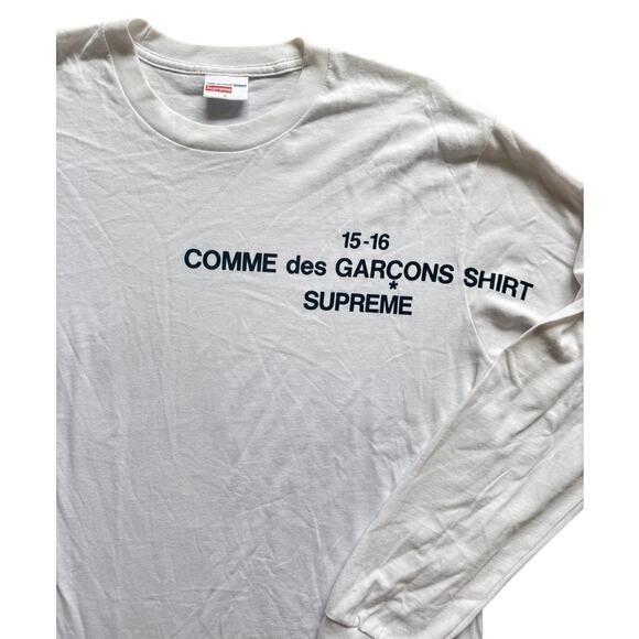 Comme des Garçons x Supreme FW15 Logo Long-Sleeve T-Shirt - Picture 4 of 6